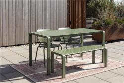 Table repas VONDEL en aluminium VERT L214XP96,7XH75cm Zuiver