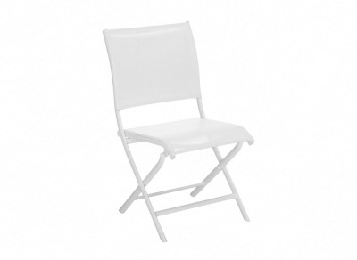 Chaise ELEGANCE aluminium Blanc/Blanc - Océo 