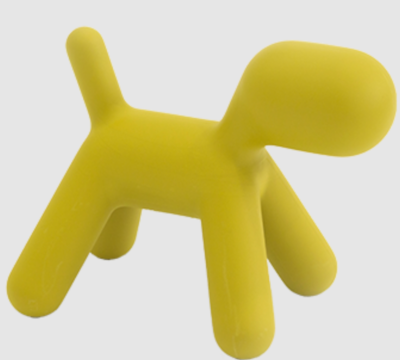 CHIEN PUPPY XS Chien abstrait extrat small moutarde en polypropylene MAGIS