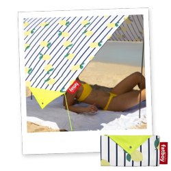 Miasun tente de plage portable Sicily pour 2 adultes et 2 enfants toile en coton Fatboy