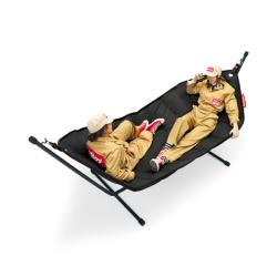 Grand Hamac Headdemock filet hamac thunder grey  structure en metal noir et caoutchouc toile olefine