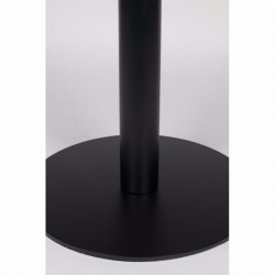 Table Bistro METSU - en acier laqué époxy NOIR - Ø 70 cm - ZUIVER