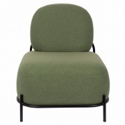 Fauteuil design en tissu Polly - vert