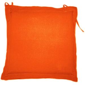 Galette PAPRIKA 40x40x4 cm toile polyester 180g traitée déperlant utilisation extérieure DEHOUSSABLE