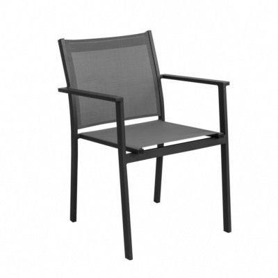 Fauteuil PANAMA charbon/silverblack, empilable - GARDEN ART