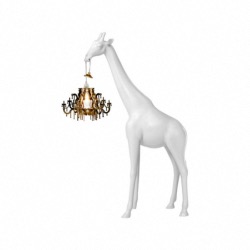 Lampe Giraffe XS In Love en polyethylène coloris Blanc Haut 100cm design Marcantonio Marque Qeeboo