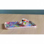 Petit plateau "Panama" en mélamine - 33 x 22,5 x 2 cm