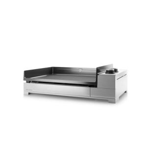 Plancha Premium Gaz 60 Forge Adour châssis Inox 2 bruleurs