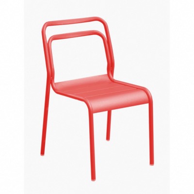 Chaise EOS châssis aluminium CORAIL empilable 