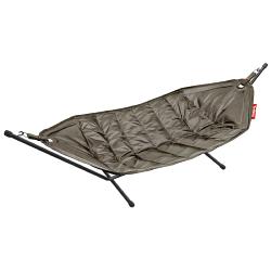 Grand Hamac Headdemock en metal noir filet hamac Taupe Fatboy