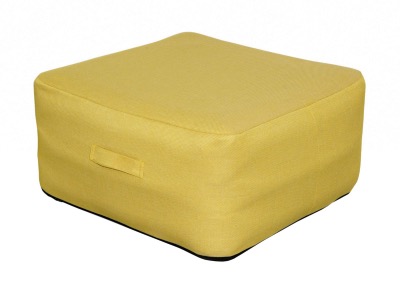Tabouret BALLOON MIEL, PVC gonflable avec housse en polyester struturé, 71x71x34 Proloisirs