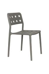 Chaise Serra Grise 53x41xH80 cm. Polypropylène Plastique