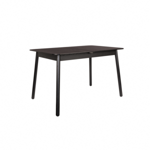 Table à manger GLIMPS - extensible 120-162x80cm en bois teinté noir - Zuiver