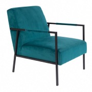 Fauteuil Lounge Wakasan coloris bleu
