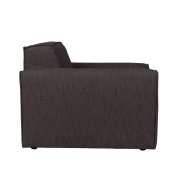 BOR, fauteuil confort et design en tissu couleur anthracite châssis en pin