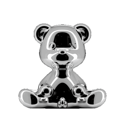 Lampe TEDDY garçon en polyethylène coloris silver avec cable L35XP21XH32cm design Stefano Giovanni