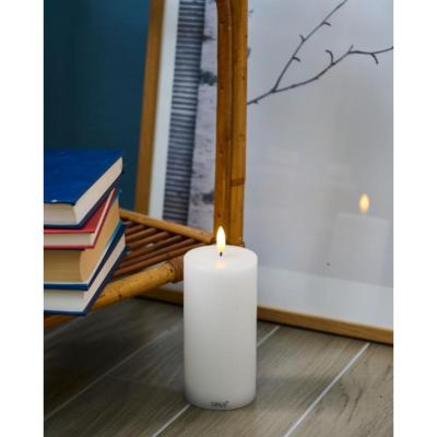 Bougie Sille Exclusive blanche, Ø7.5cm, H : 15cm Sirius
