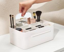Grand organisateur pour cosmétiques avec miroir amovible Viva-Shell Joseph