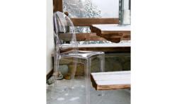 Chaise VICTORIA GHOST cristal, polycarbonate transparent Design Philippe Starck Kartell