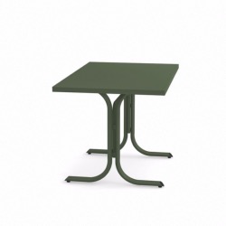 Table System - rabattable bord carré - vert militaire - 80 x 120 cm - EMU
