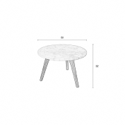Table basse WHITE STONE L - 50x32 cm (Ø x H) - ZUIVER
