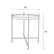 Table d'appoint CUPID marbre coloris noir Ø43x45cm - ZUIVER