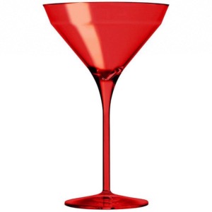 Coupe à MARTINI  BEACH  coloris rouge lot de 6 en polycarbonate incassable