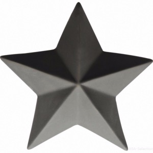 Étoile décorative à poser gris foncé - Ø13,5 cm
