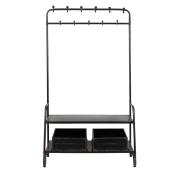 Porte-manteau LUCIUS, couleur noir, 104x41x182 cm