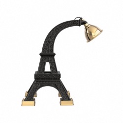 Lampe de table PARIS en polyethylène et metal coloris Noir H59,8cm design Studio Job Marque Qeeboo