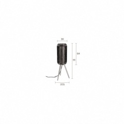 Lampadaire ARCHER XL  Ø30xH111cm, abat jour perforé en fer recouvert de poudre Dutchbone 