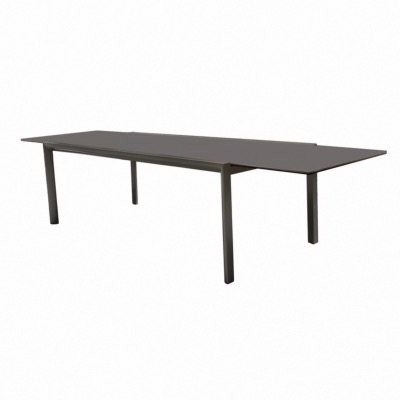 Table THEMIS 150/225 x 104 cm - Charbon/Gris- GARDEN ART