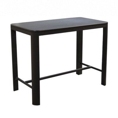 Table Haute EOS 140x74x105cm  hauteur en aluminium epoxy graphite pieds 8x8cm arrondis 