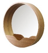 Miroir ROUND WALL Ø.60cm coloris naturel - Zuiver