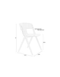 Chaise HORIZON Beige 58x53xH75 cm. Hauteur du siège : 45,50 cm. Polypropylène