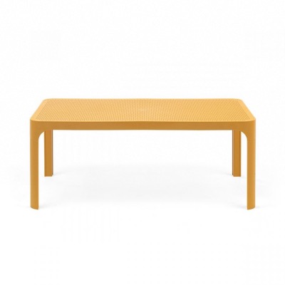 Table Basse NET TABLE 100 en polypropylène coloris SENAPE hauteur40,longueur 100,largeur 60cm Nardi