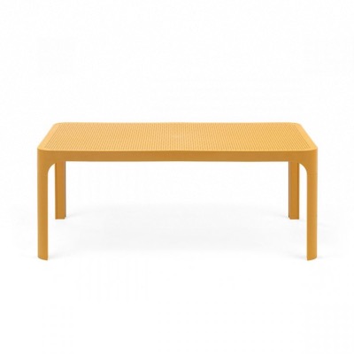 Table Basse NET TABLE 100 en polypropylène coloris SENAPE hauteur40,longueur 100,largeur 60cm Nardi