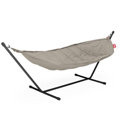 Grand Hamac Headdemock Superb filet hamac Gris Taupe  structure en metal noir Fatboy toile olefin