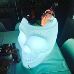 Porte Plante Seau à champagne MEXICO transparent rechargeable avec telecommande RVB Qeeboo