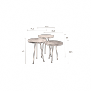 Table d'appoint ALIM set de 3 - DUTCHBONE