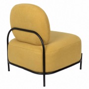 Fauteuil design en tissu Polly - jaune