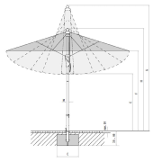 PARASOL FORTERO 300X200 coloris écru