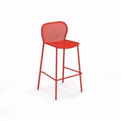 Tabouret haut Darwin empilable - rouge - EMU