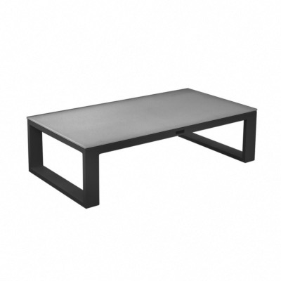 Table basse BELLUNO - 119x63cm - charbon / gris - Garden Art