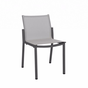 Chaise empilable AMAKA gris/gris clair LES JARDINS