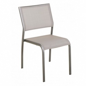 Chaise empilable TICAO muscade/lin muscade