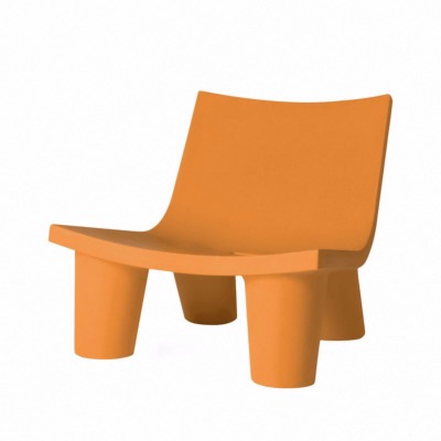 Chaise Lounge LOW LITA en polyesthylène coloris orange - SLIDE