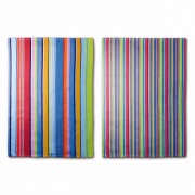 Set de 2 Torchons multicolore rayé fin vertical - 100% coton - 50 x 70 cm