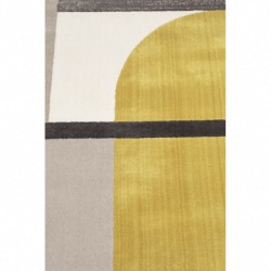 Tapis HILTON 160x230 couleur gris/jaune moderne ZUIVER