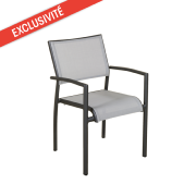 Fauteuil TICAO gris / gris clair 